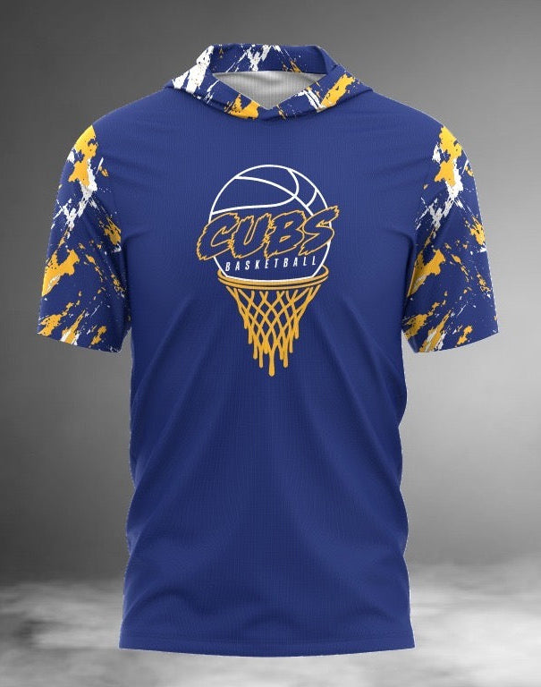 Cubs Basketball Short Sleeve Hoodie Tee