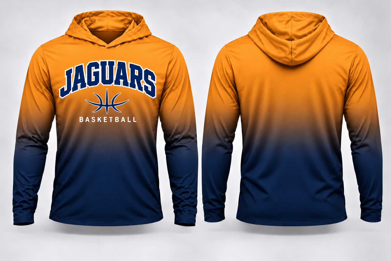 Jaguars Basketball Gradient Long Sleeve Hoodie Tee