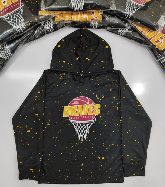CYB Braves Basketball Long Sleeve Hoodie Tee