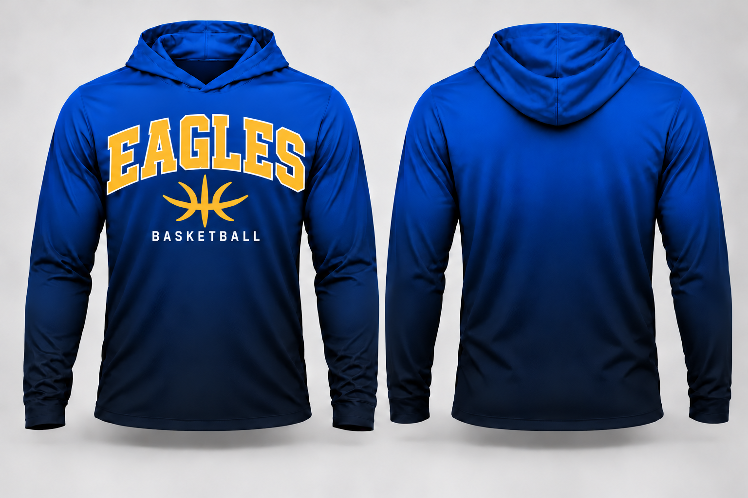 Eagles Basketball Gradient Long Sleeve Hoodie Tee