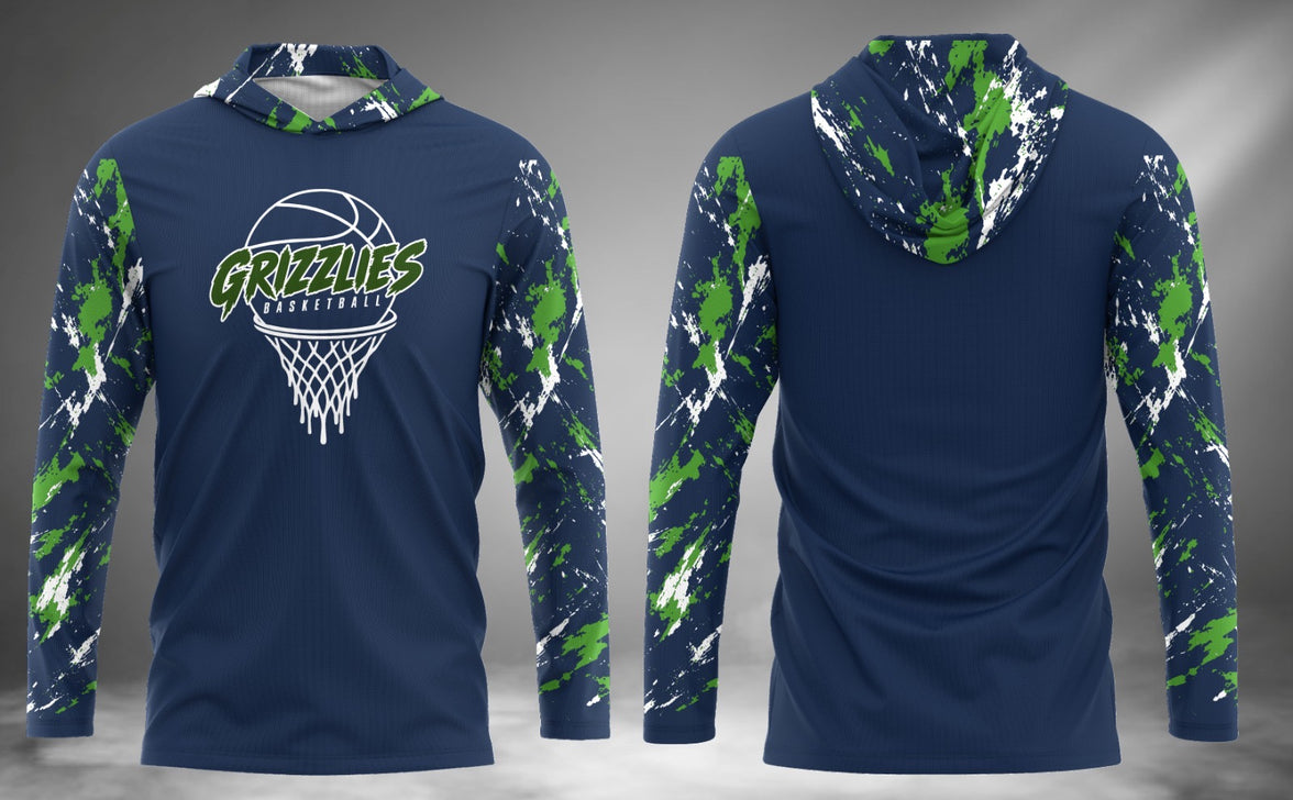 Grizzlies Basketball Long Sleeve Hoodie Tee