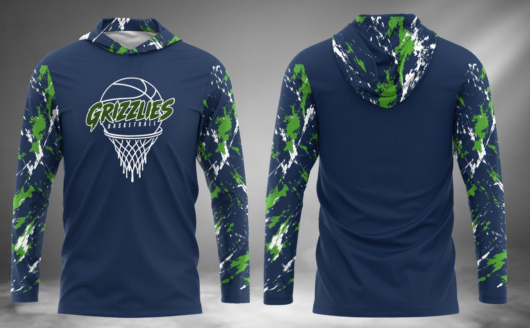 Grizzlies Basketball Long Sleeve Hoodie Tee