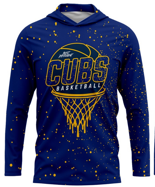 CYB Cubs Basketball Long Sleeve Hoodie Tee