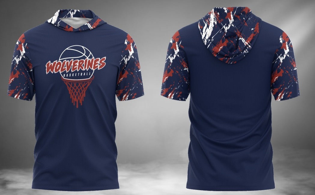 Wolverines Basketball Short Sleeve Hoodie Tee