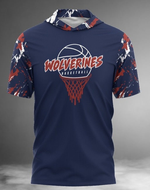 Wolverines Basketball Short Sleeve Hoodie Tee