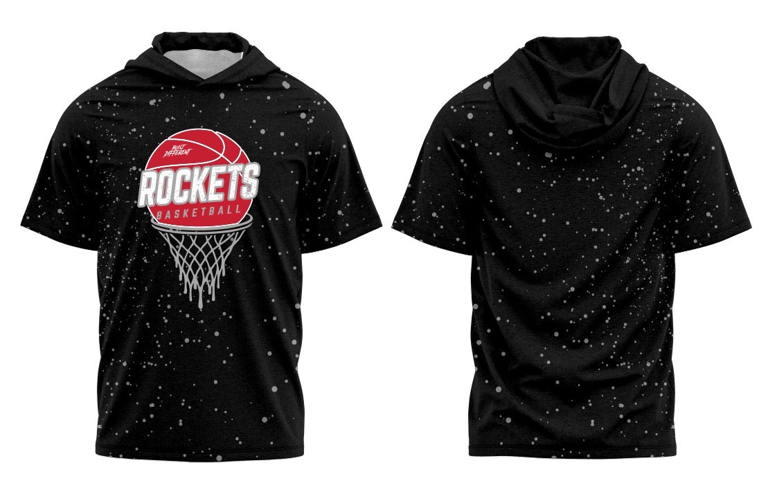 CYB Rockets Basketball Short Sleeve Hoodie Tee
