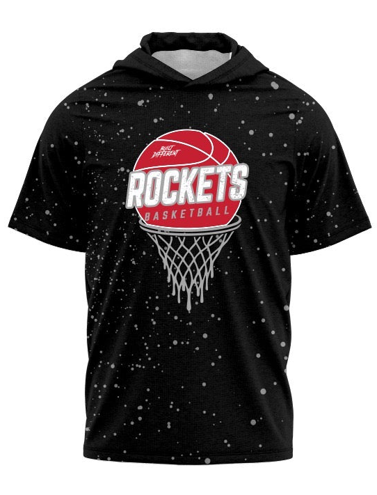CYB Rockets Basketball Short Sleeve Hoodie Tee