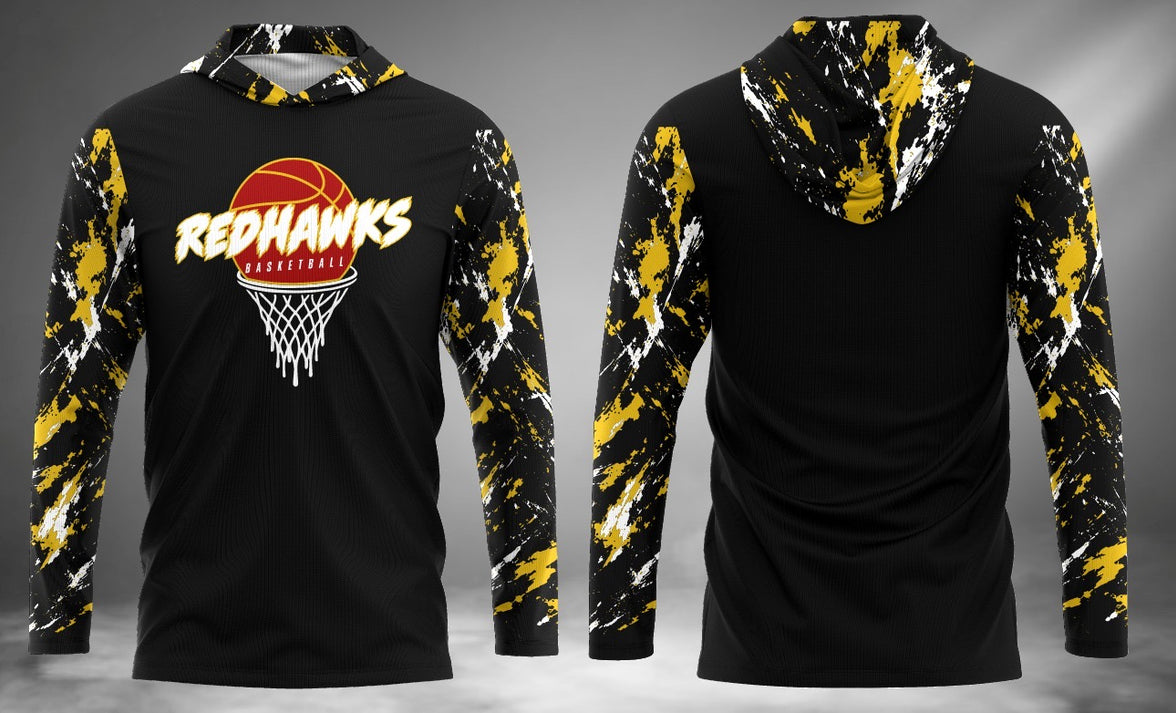 RedHawks Basketball Long Sleeve Hoodie Tee