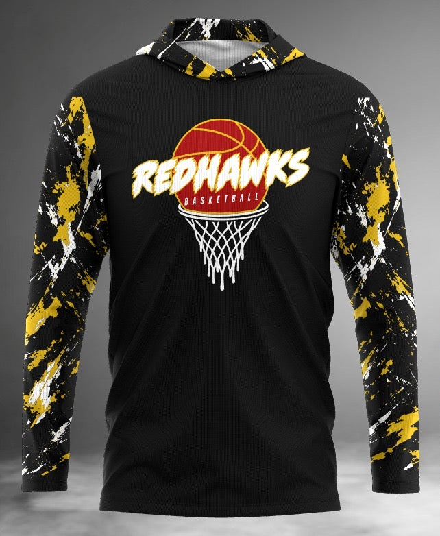 RedHawks Basketball Long Sleeve Hoodie Tee