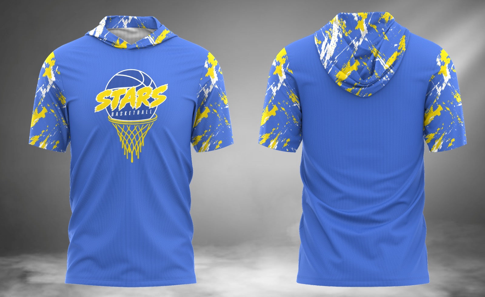Stars Basketball Short Sleeve Hoodie Tee