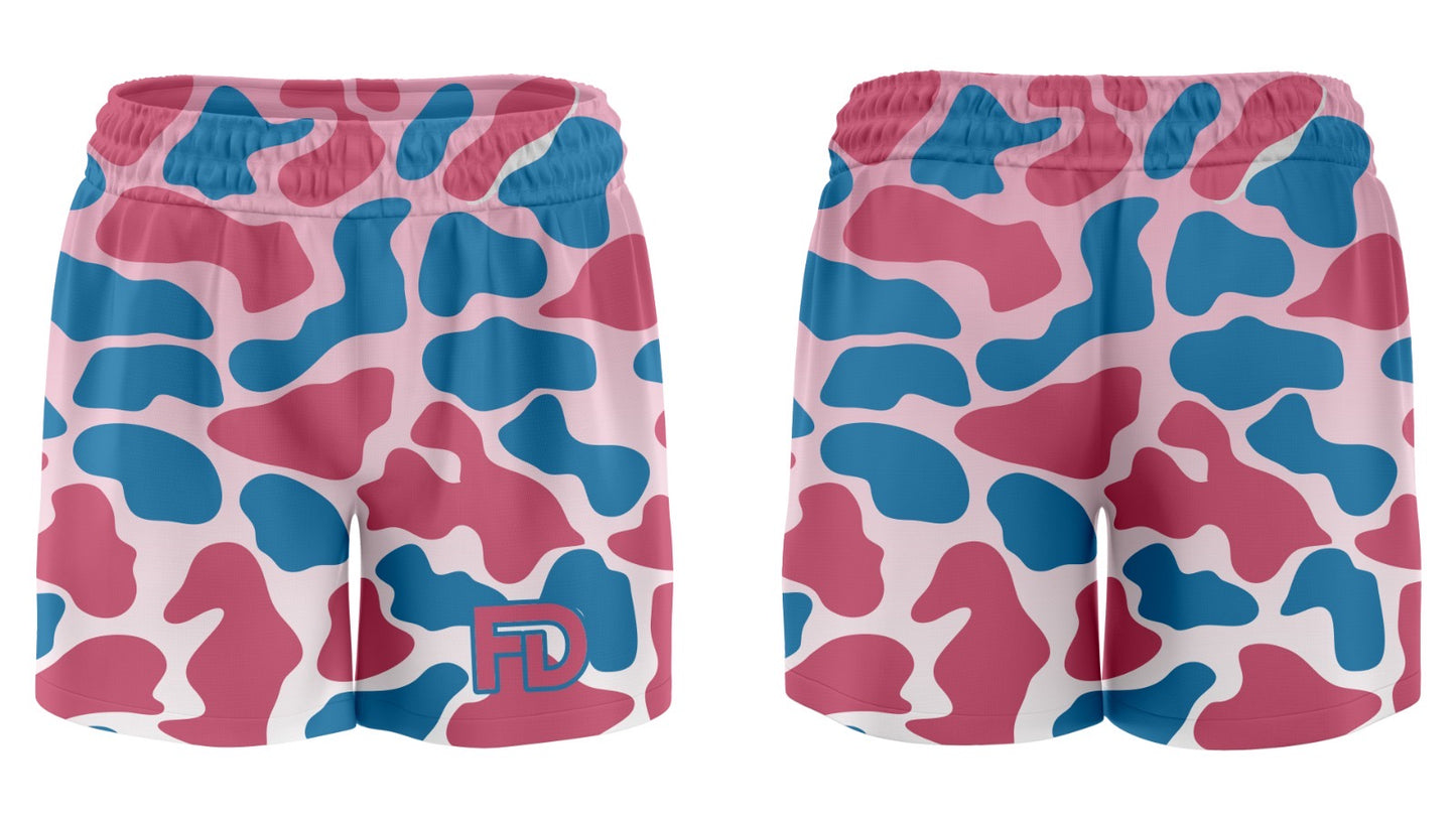 FD Cotton Camo Drip Shorts – 5” Inseam