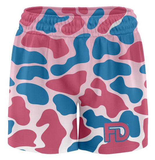 FD Cotton Camo Drip Shorts – 5” Inseam