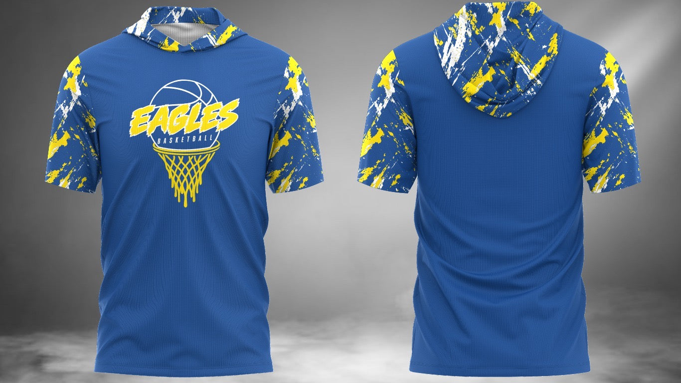 Eagles Basketball Short Sleeve Hoodie Tee