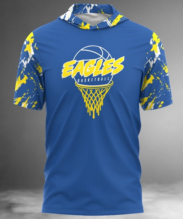 Eagles Basketball Short Sleeve Hoodie Tee