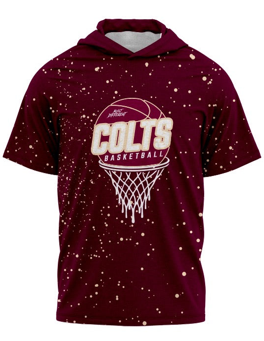 CYB Colts Basketball Short Sleeve Hoodie Tee