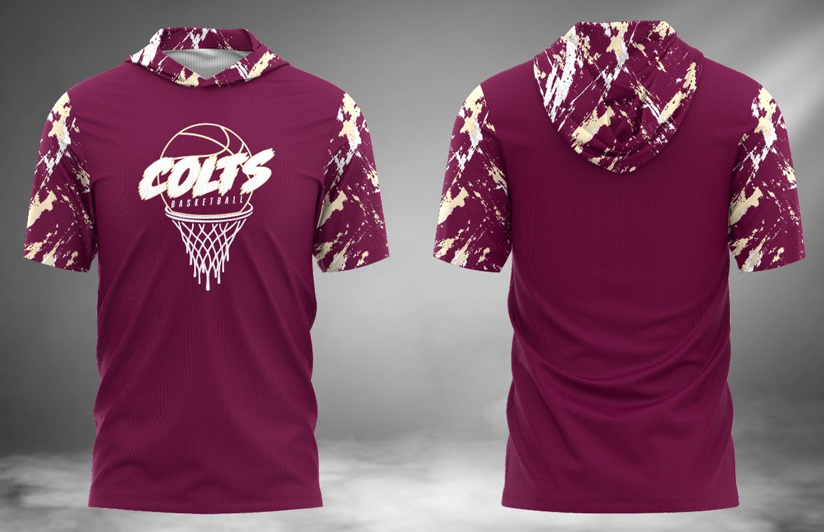 Colts Basketball Short Sleeve Hoodie Tee