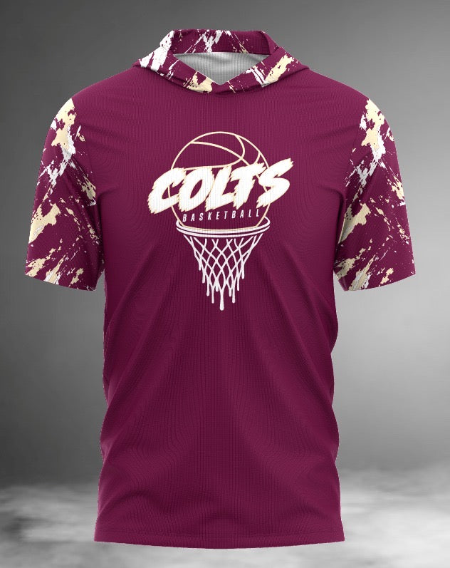 Colts Basketball Short Sleeve Hoodie Tee