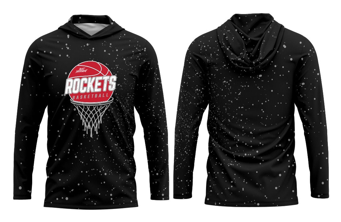 CYB Rockets Basketball Long Sleeve Hoodie Tee
