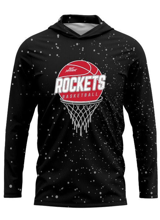 CYB Rockets Basketball Long Sleeve Hoodie Tee