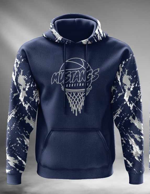 Mustangs Baseketball Fleece Hoodie