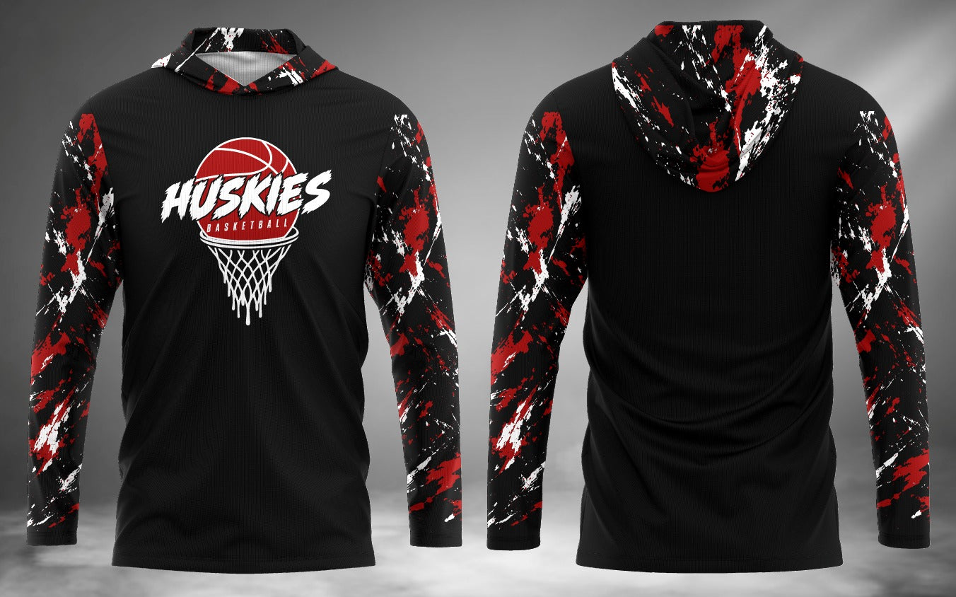 Huskies Basketball Long Sleeve Hoodie Tee
