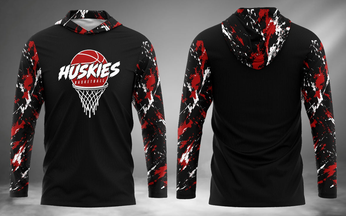 Huskies Basketball Long Sleeve Hoodie Tee