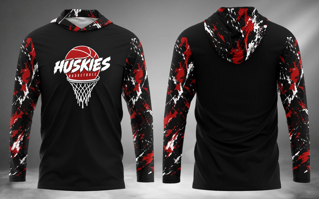Huskies Basketball Long Sleeve Hoodie Tee