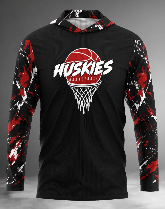 Huskies Basketball Long Sleeve Hoodie Tee