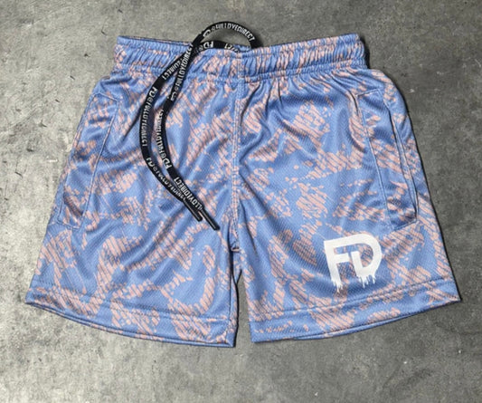 FD Blue Haze Drip Shorts – 5” Inseam