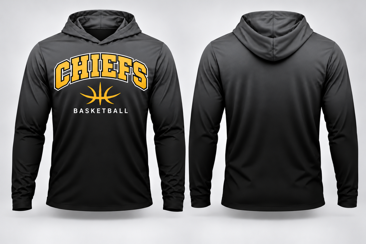 Chiefs Basketball Gradient Long Sleeve Hoodie Tee