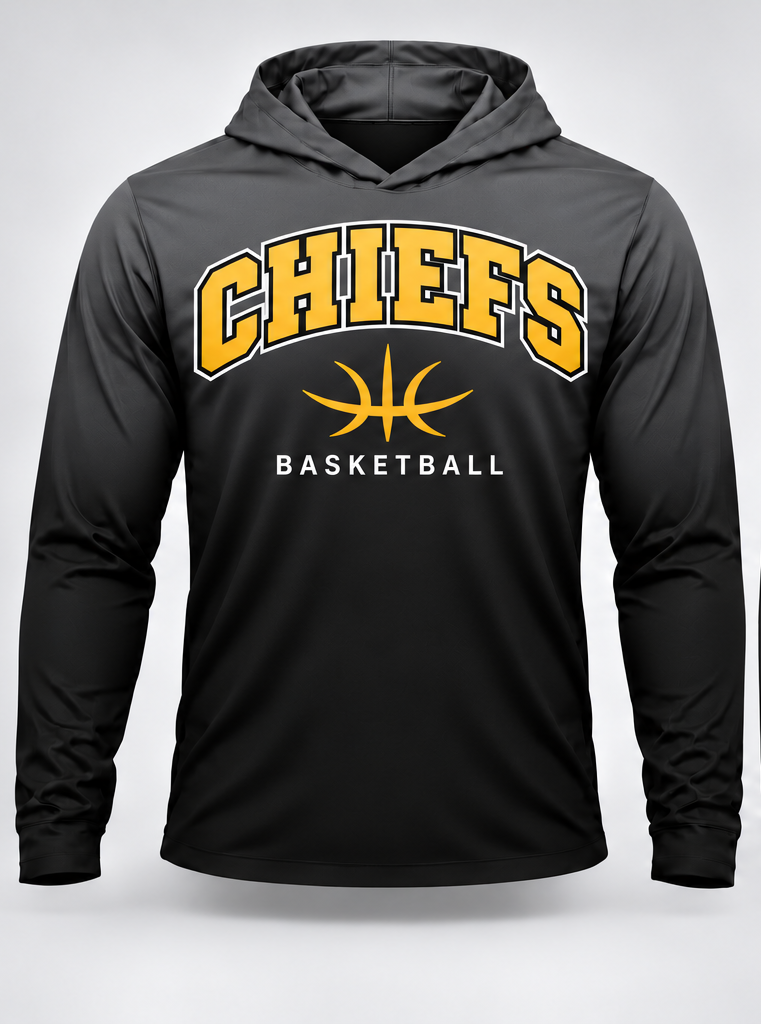 Chiefs Basketball Gradient Long Sleeve Hoodie Tee