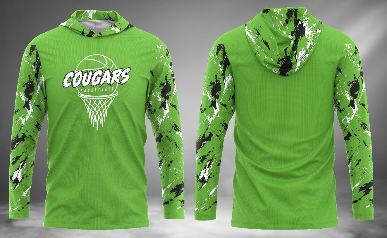 Cougars Basketball Long Sleeve Hoodie Tee