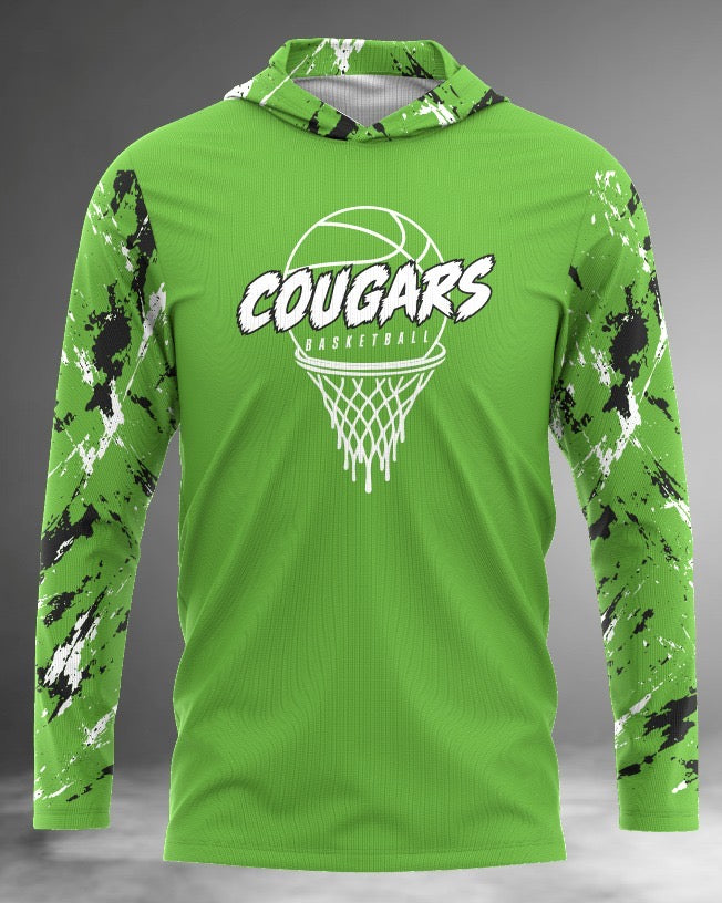 Cougars Basketball Long Sleeve Hoodie Tee