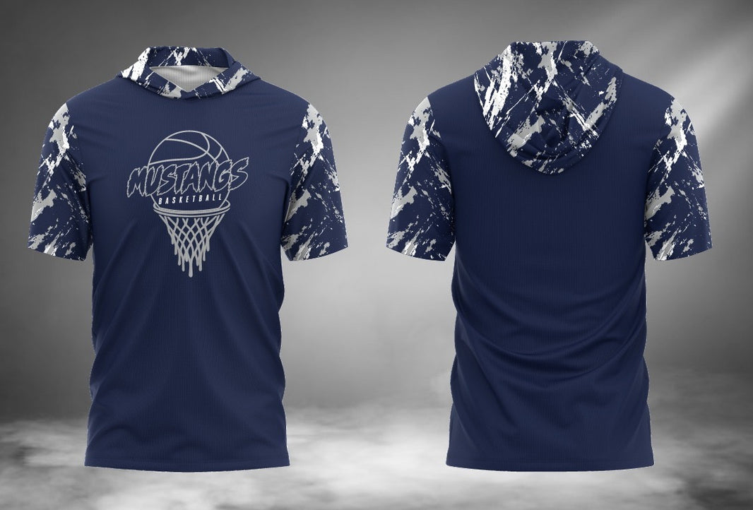 Mustangs Basketball Short Sleeve Hoodie Tee