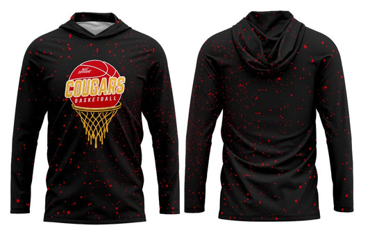 CYB Cougars Basketball Long Sleeve Hoodie Tee