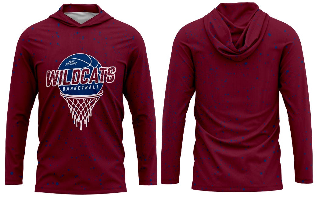 CYB WS Wildcats Basketball Long Sleeve Hoodie Tee
