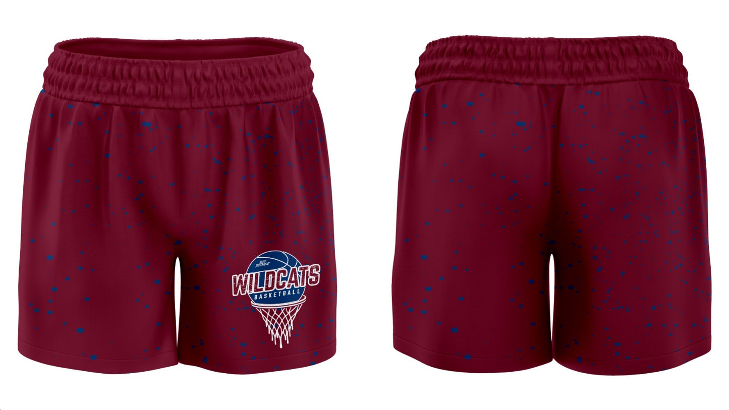 CYB WS Wildcats Basketball Sublimated Shorts