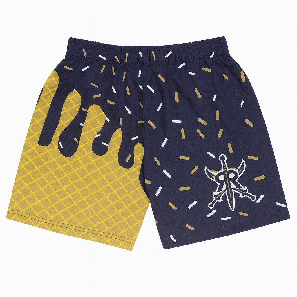 Knights Sublimated Drip Shorts – SmoothFlex Performance (Swim Trunk Feel)