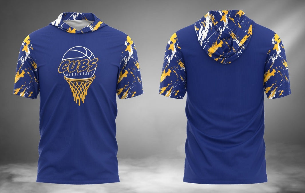 Cubs Basketball Short Sleeve Hoodie Tee