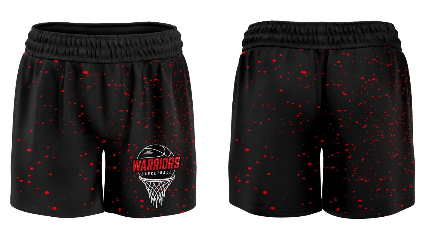 CYB Warriors Basketball Sublimated Shorts