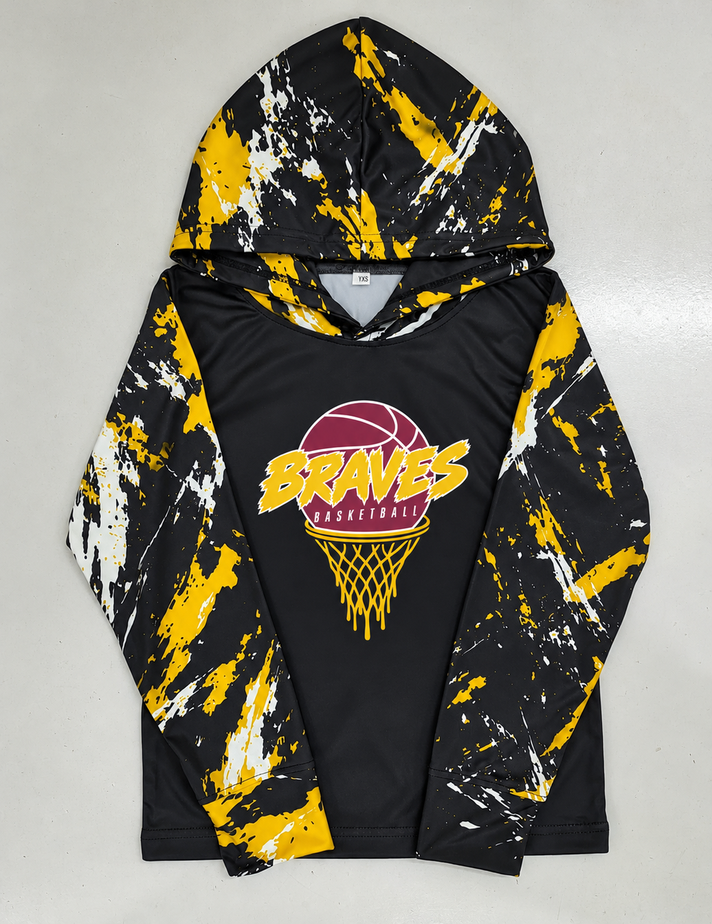 Braves Basketball Long Sleeve Hoodie Tee