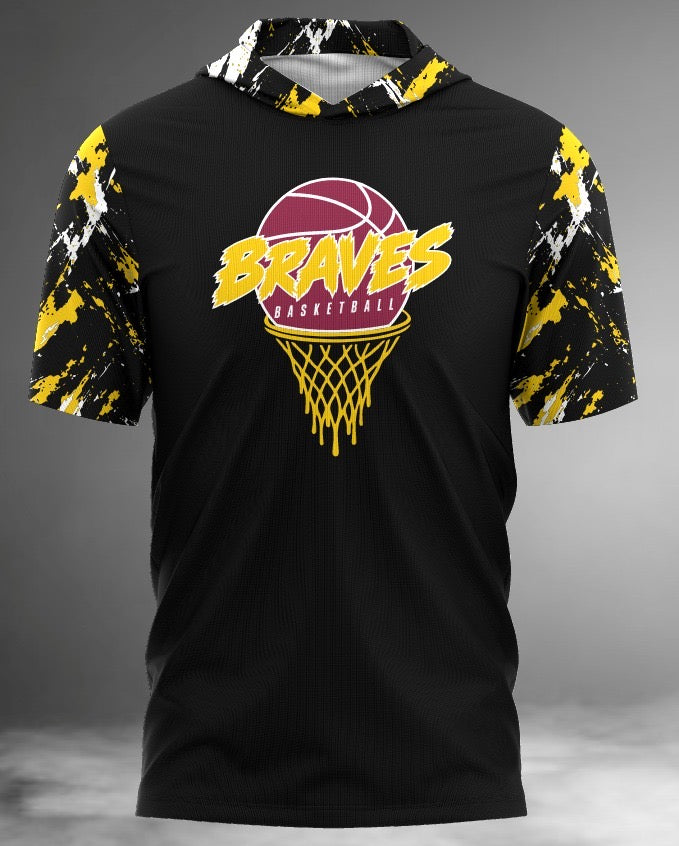 Braves Basketball Short Sleeve Hoodie Tee