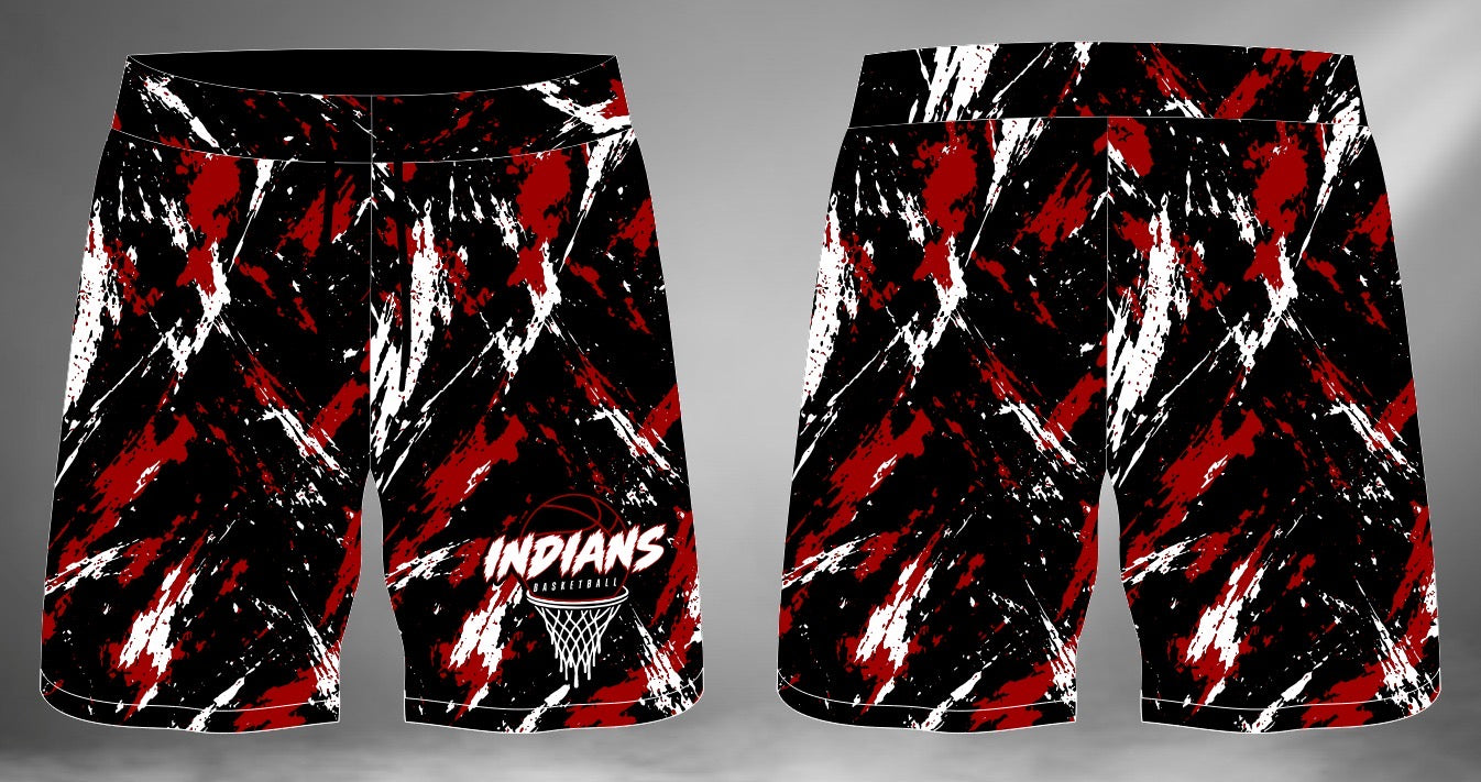 Indians Basketball Sublimated Shorts