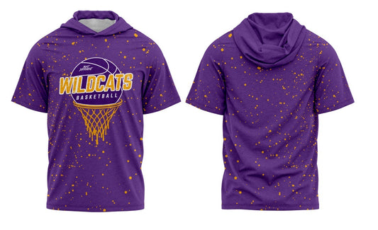 CYB Wildcats Basketball Short Sleeve Hoodie Tee