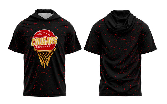 CYB Cougars Basketball Short Sleeve Hoodie Tee