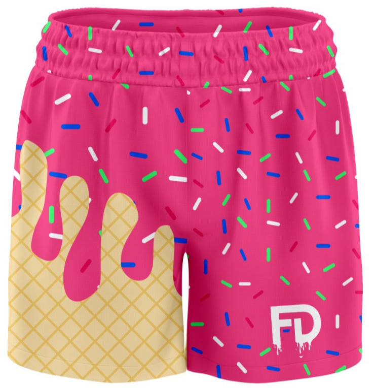 FD Melt Mode Strawberry Drip Shorts – 5” Inseam