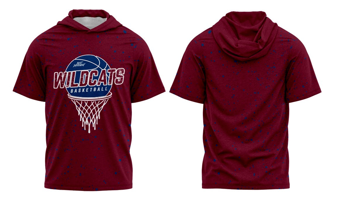 CYB WS Wildcats Basketball Short Sleeve Hoodie Tee
