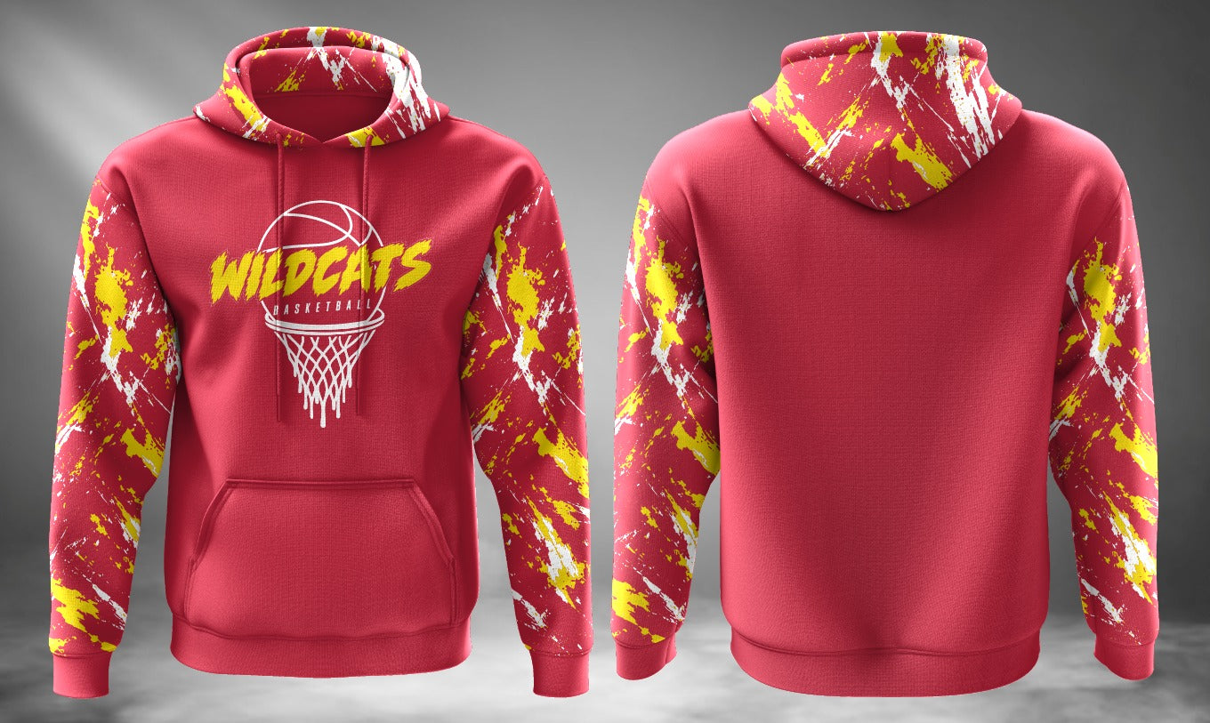 HS Wildcats Basketball Fleece Hoodie