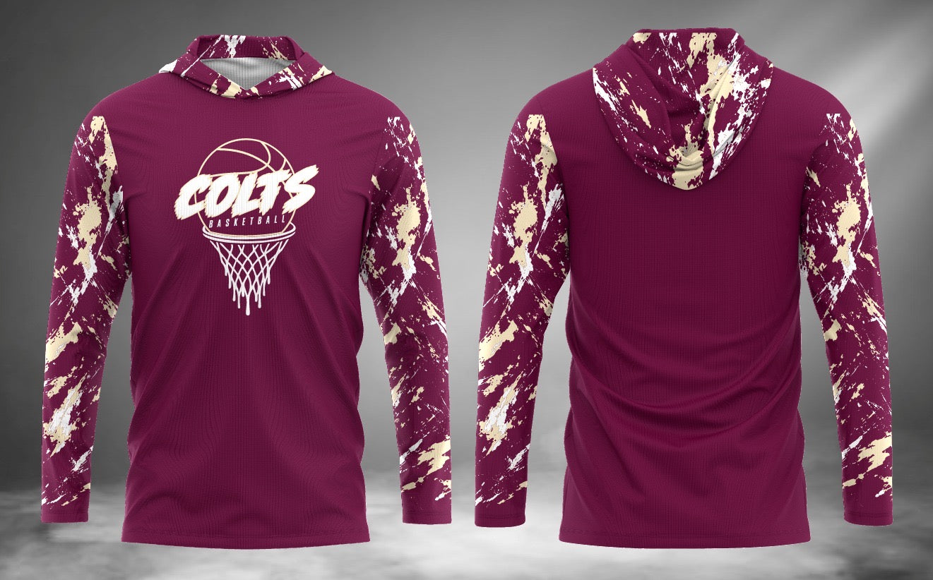 Colts Basketball Long Sleeve Hoodie Tee