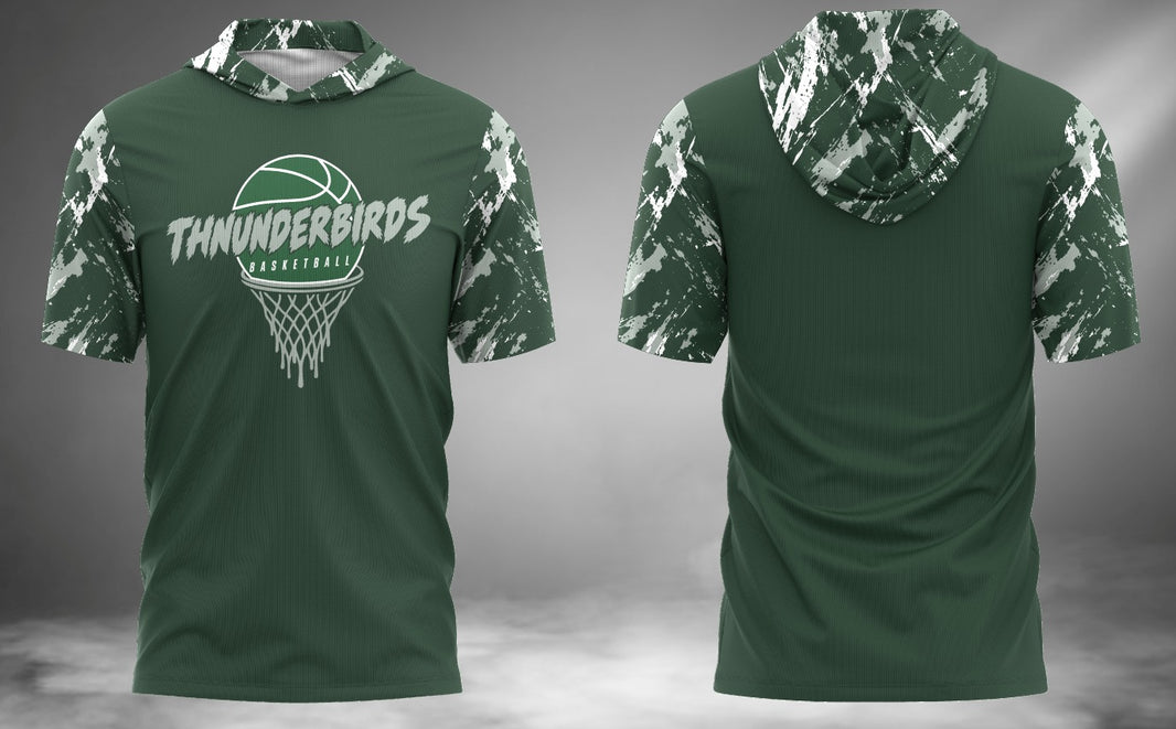 Thunderbirds Basketball Short Sleeve Hoodie Tee